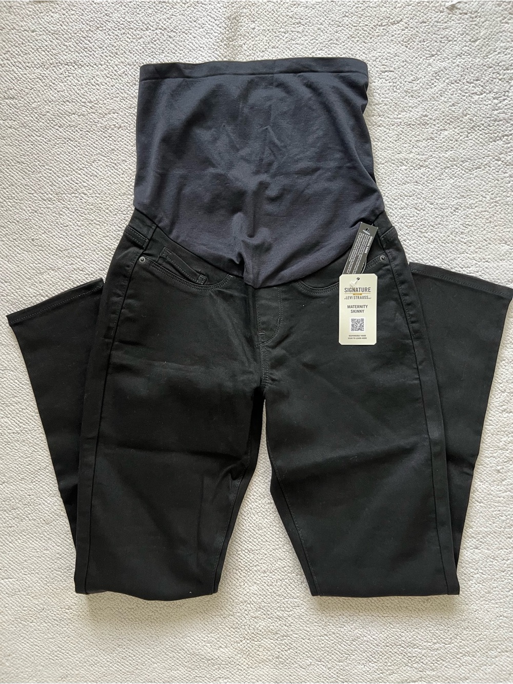 Signature by Levi Strauss & Co. Gold Label Maternity Skinny Black Jeans Size: S